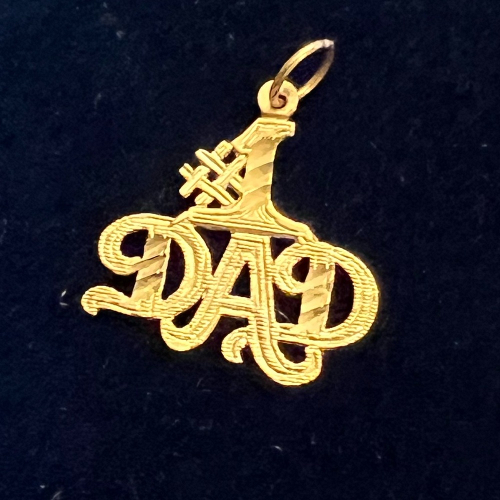 14k Gold plated #1Dad Pendant Charm & Happy Father’s Day & Grandpa photo Frames